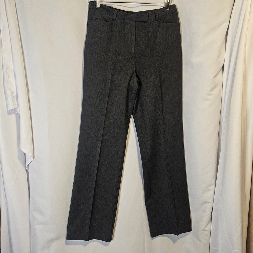 INC Grayā Straight Leg Trousers Womens Size 6 Stretch Slacks Pants work career
